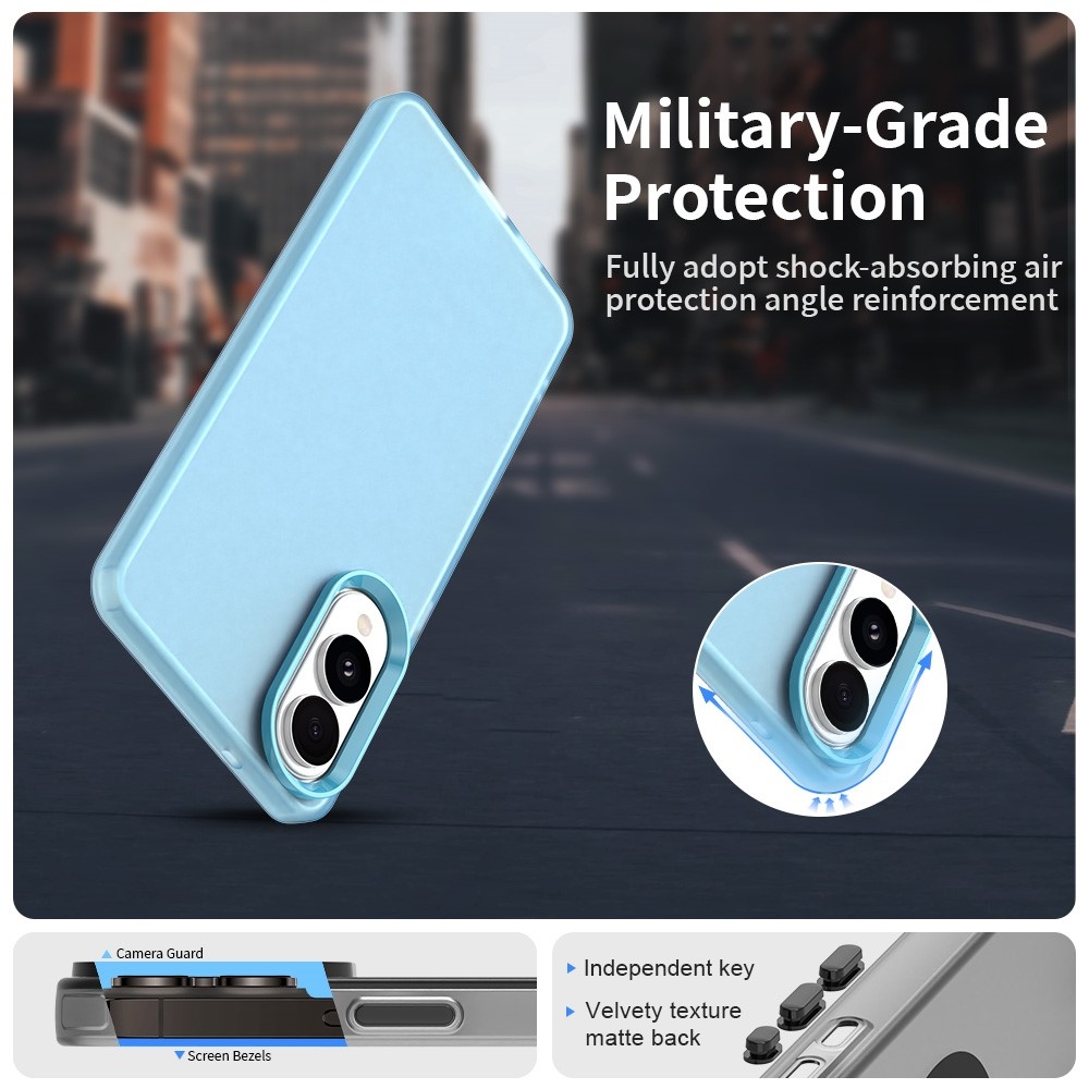 Candys matt zselés tok Samsung Galaxy S25 Edge készülékhez - világoskék