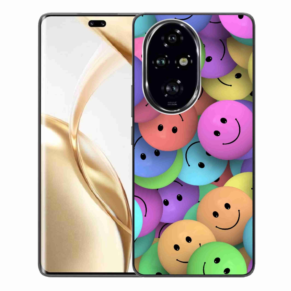 Zselés borító mmCase a Honor 200 Pro 5G számára - színes smiley-k