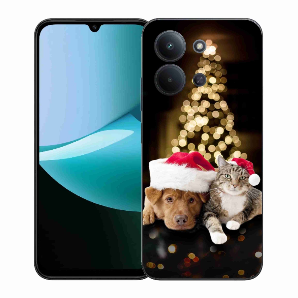 Gél borítás mmCase for Xiaomi Redmi 15C 4G (171mm)/Poco C85 4G (171mm) - Karácsonyi kutya és macska