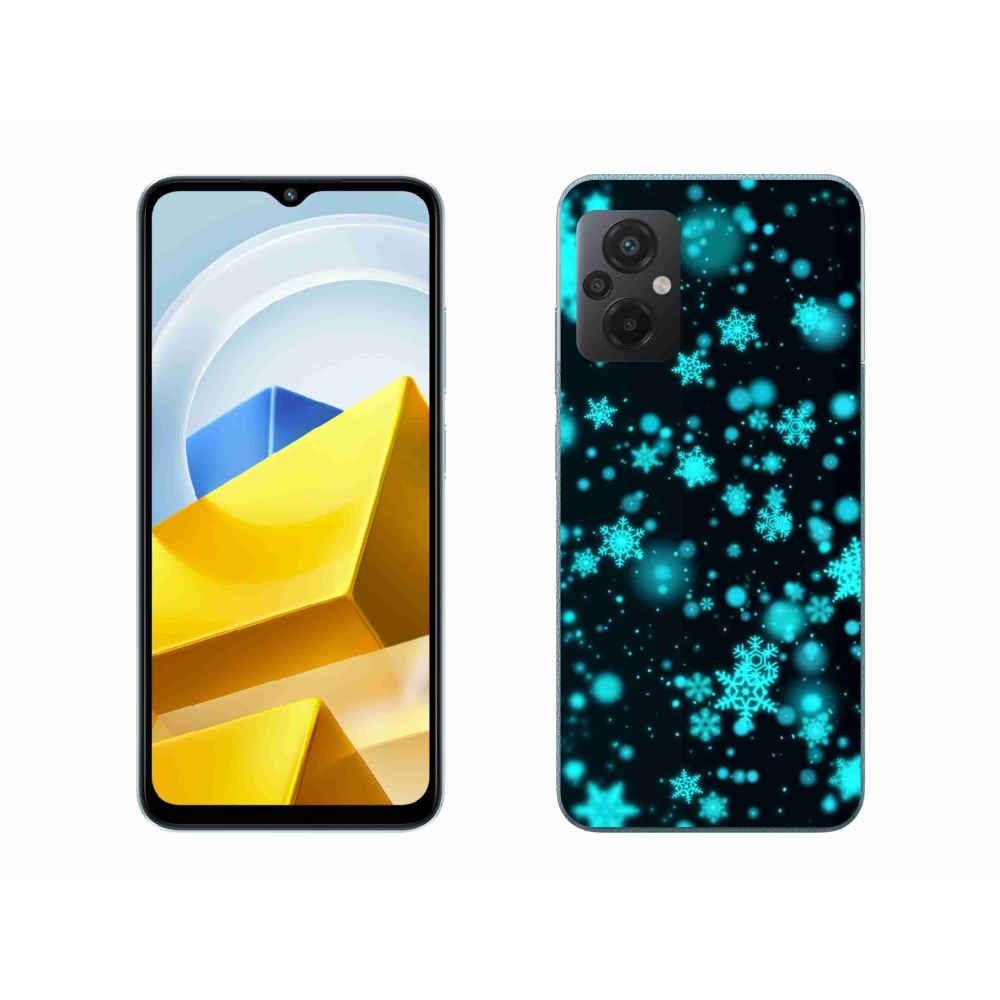 Gél borítás mmCase a Xiaomi Poco M5 4G-hez - hópelyhek 1