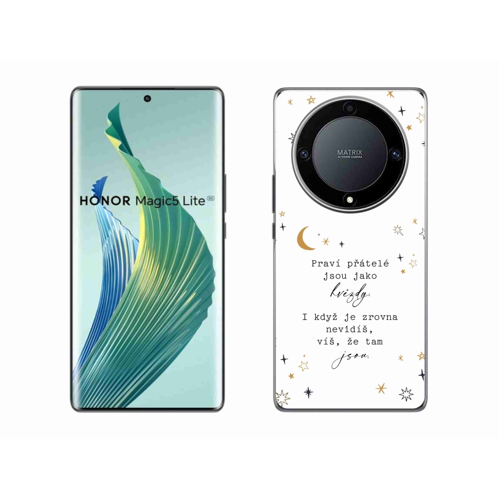 Gél borítás mmCase a Honor Magic 5 Lite 5G számára - Idézet 6 fehér háttér