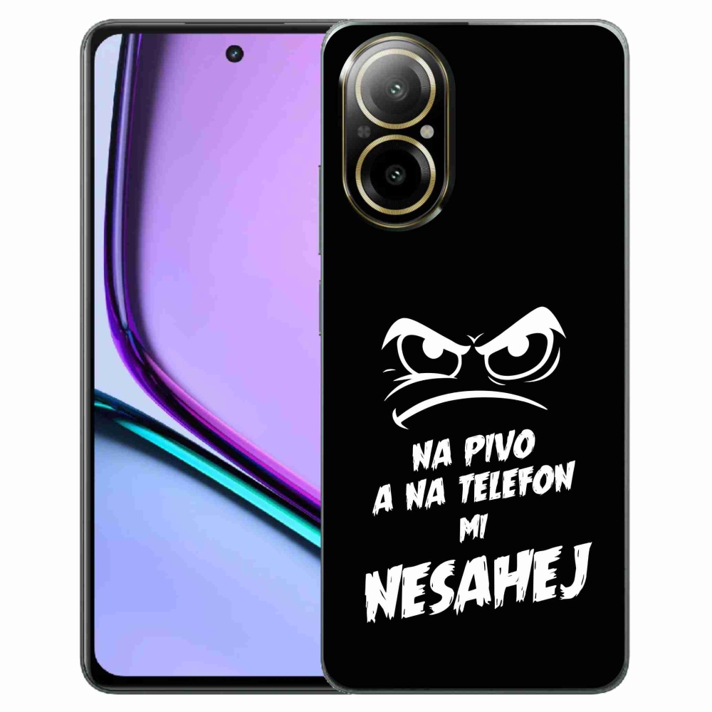 Gél borító mmCase a Realme C67 készülékhez - sör motívum 2 fekete háttér