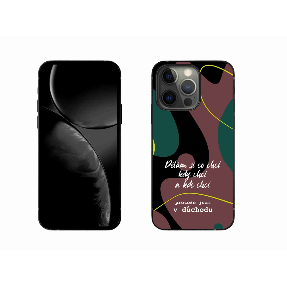 Gél borítás mmCase iPhone 13 Pro 6.1 készülékhez - vicces szöveg 10 fekete háttér