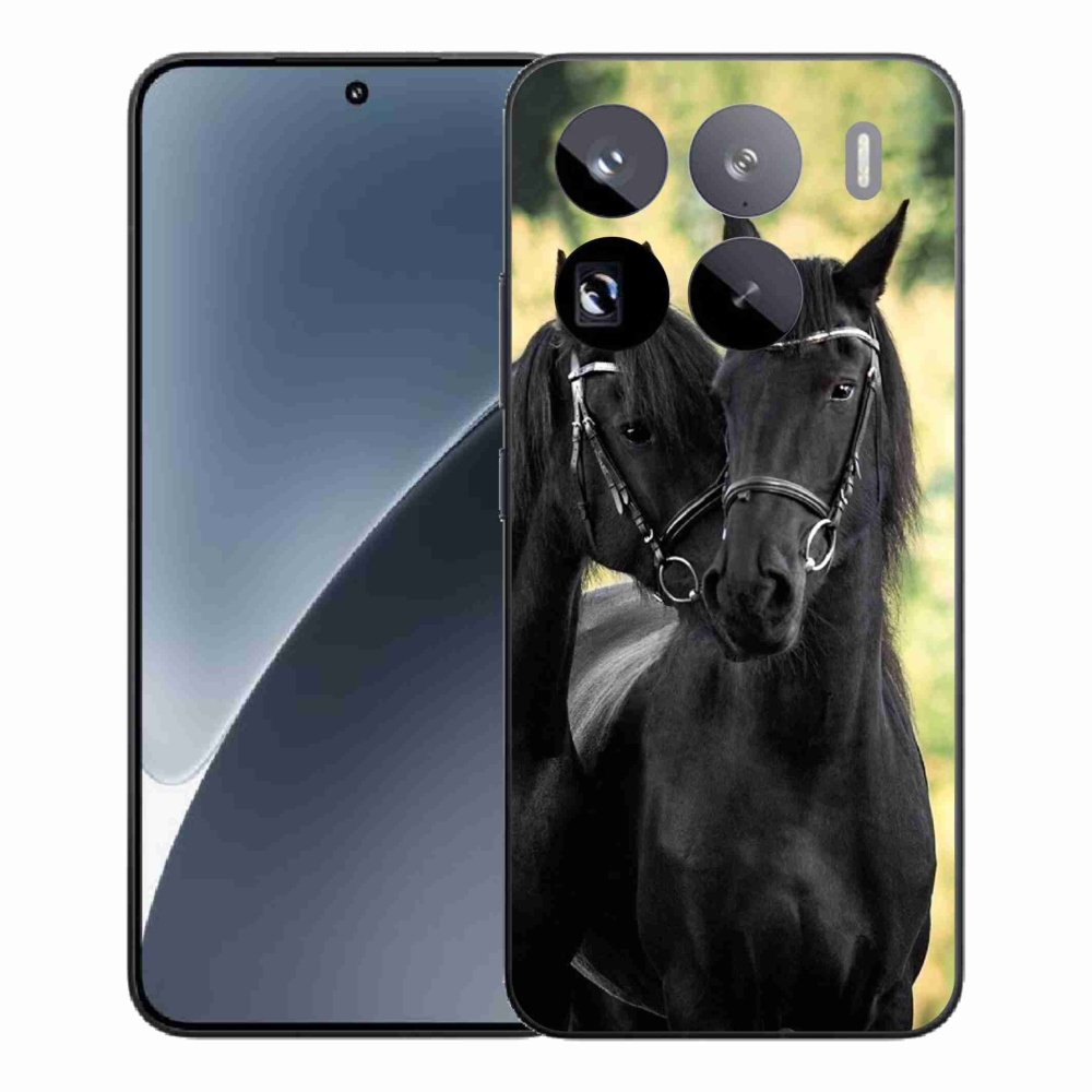 Gél borítás mmCase a Xiaomi 15 Pro számára - két fekete ló