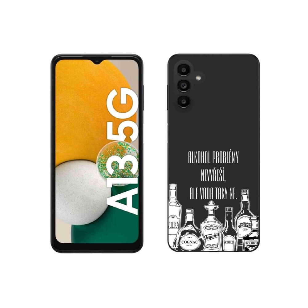 Gél borítás mmCase Samsung Galaxy A13 5G - vicces szöveg fekete háttérrel