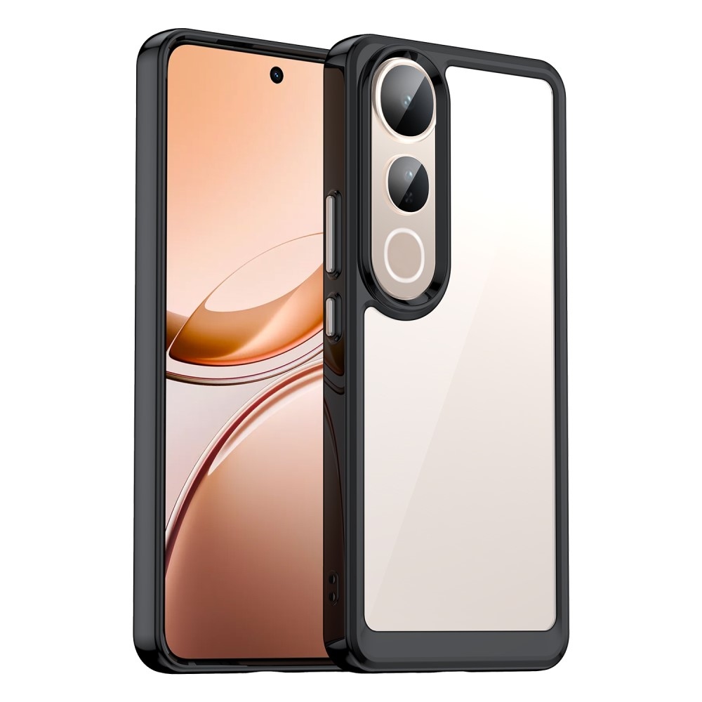 Gél tok fix hátlappal a Vivo V50 Lite 4G/5G készülékhez - fekete