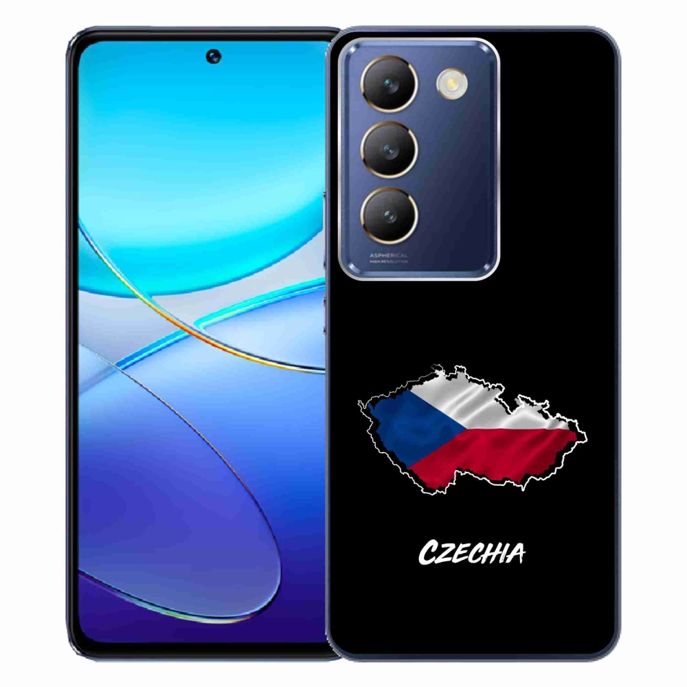 Gél borítás mmCase a Vivo V40 SE 4G/5G - Csehország fekete háttérrel