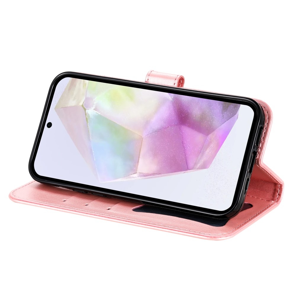 Mandala könyvtáska Samsung Galaxy A36 5G - rózsaszínű