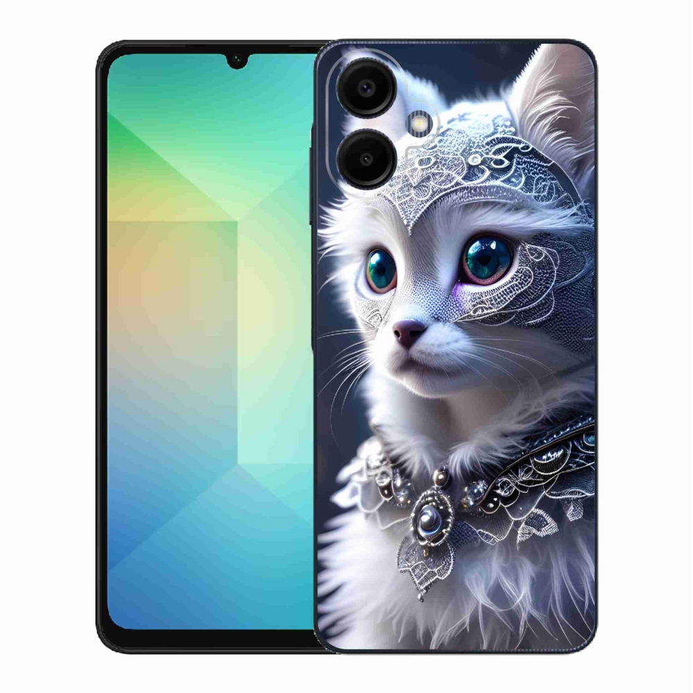 Zselés borítás mmCase Samsung Galaxy A06 4G - fehér macska