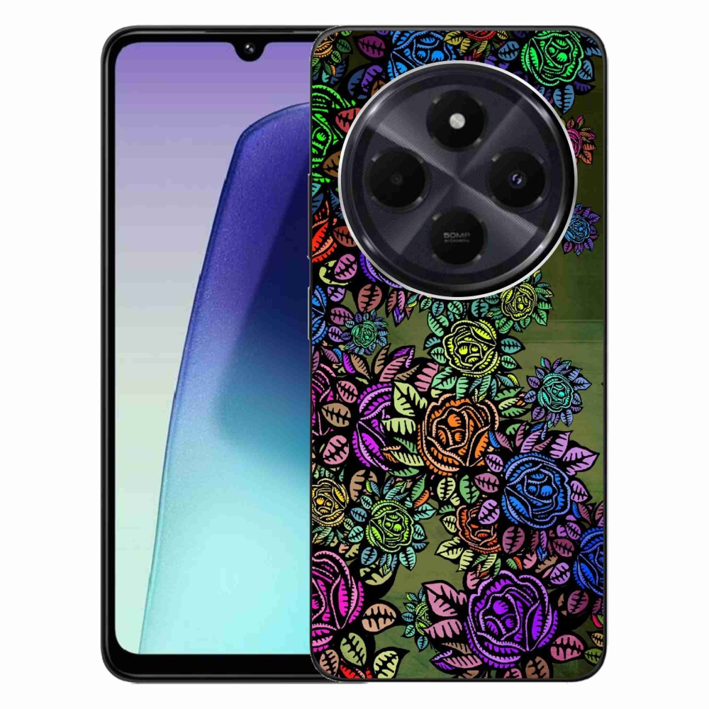 Gél borító mmCase a Xiaomi Redmi 14C/Poco C75-hez - virágok 6