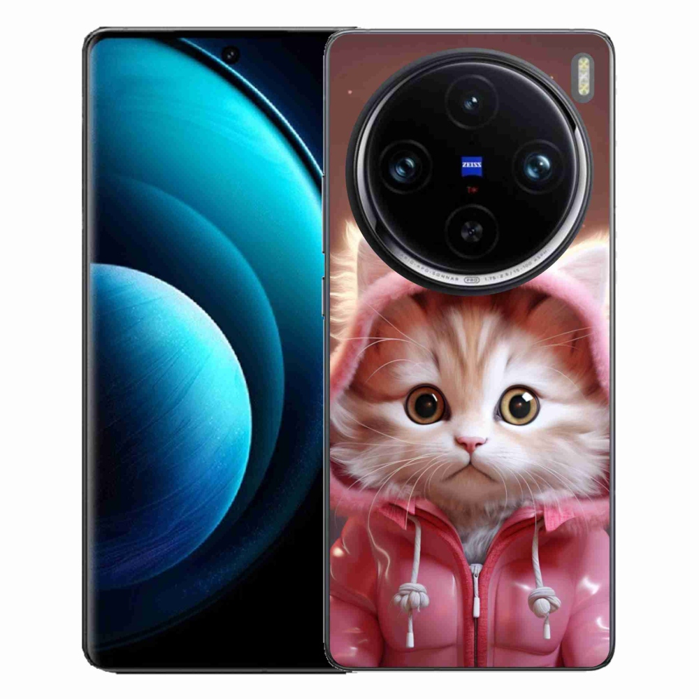 Zselés borítás mmCase a Vivo X100 Pro 5G készülékhez - aranyos cica 3