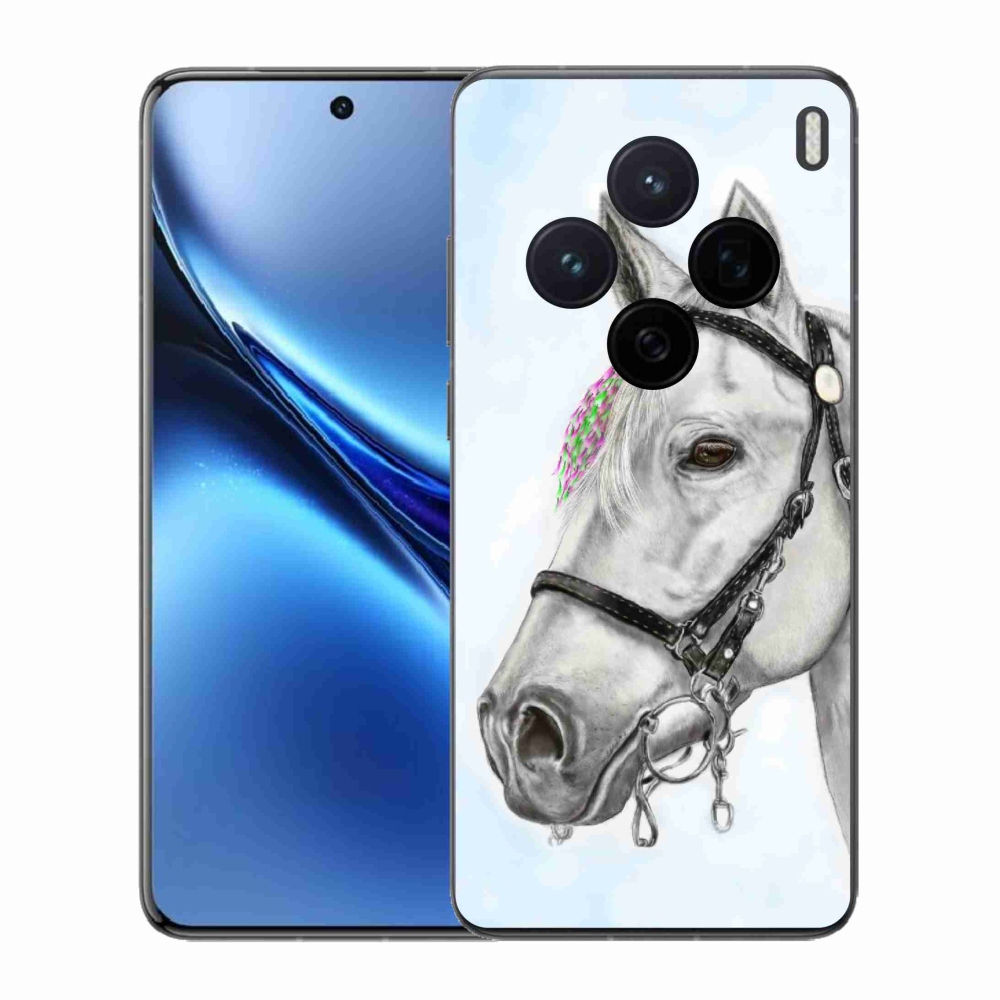 Zselés borítás mmCase Vivo X200 5G - fehér ló 1