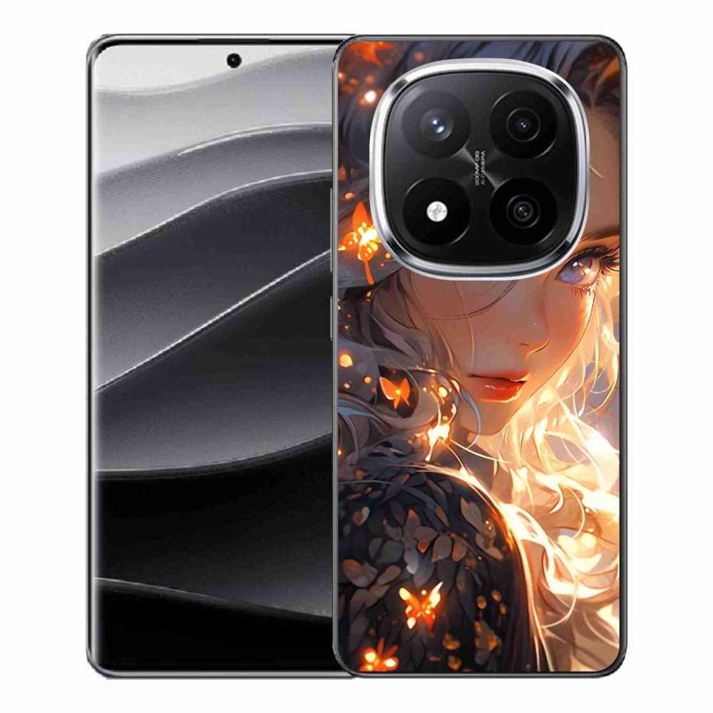 Gél borítás mmCase a Xiaomi Redmi Note 14 Pro+ 5G számára - lány és pillangók