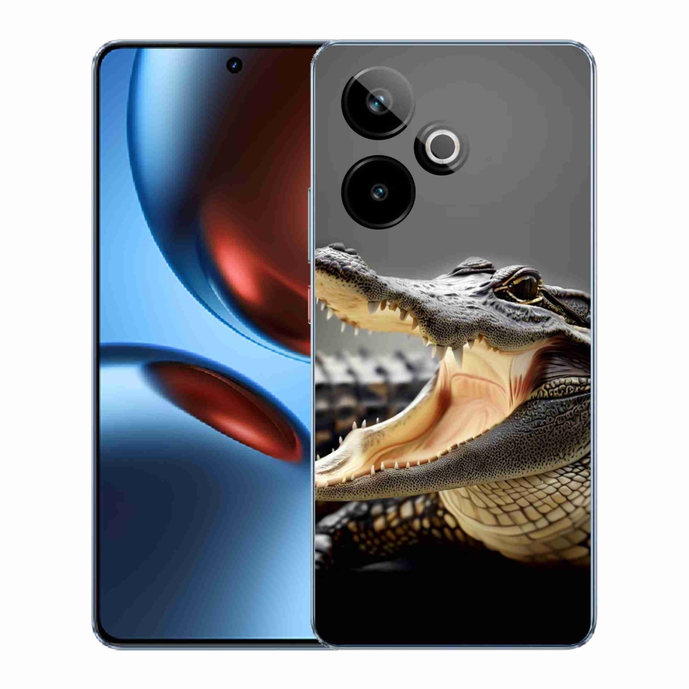Rugalmas zselés tok mmCase képpel a Realme GT 7 5G/GT 7T 5G számára - krokodil