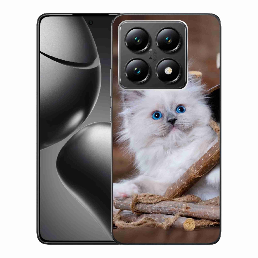Gél borítás mmCase a Xiaomi 14T-hez - fehér cica