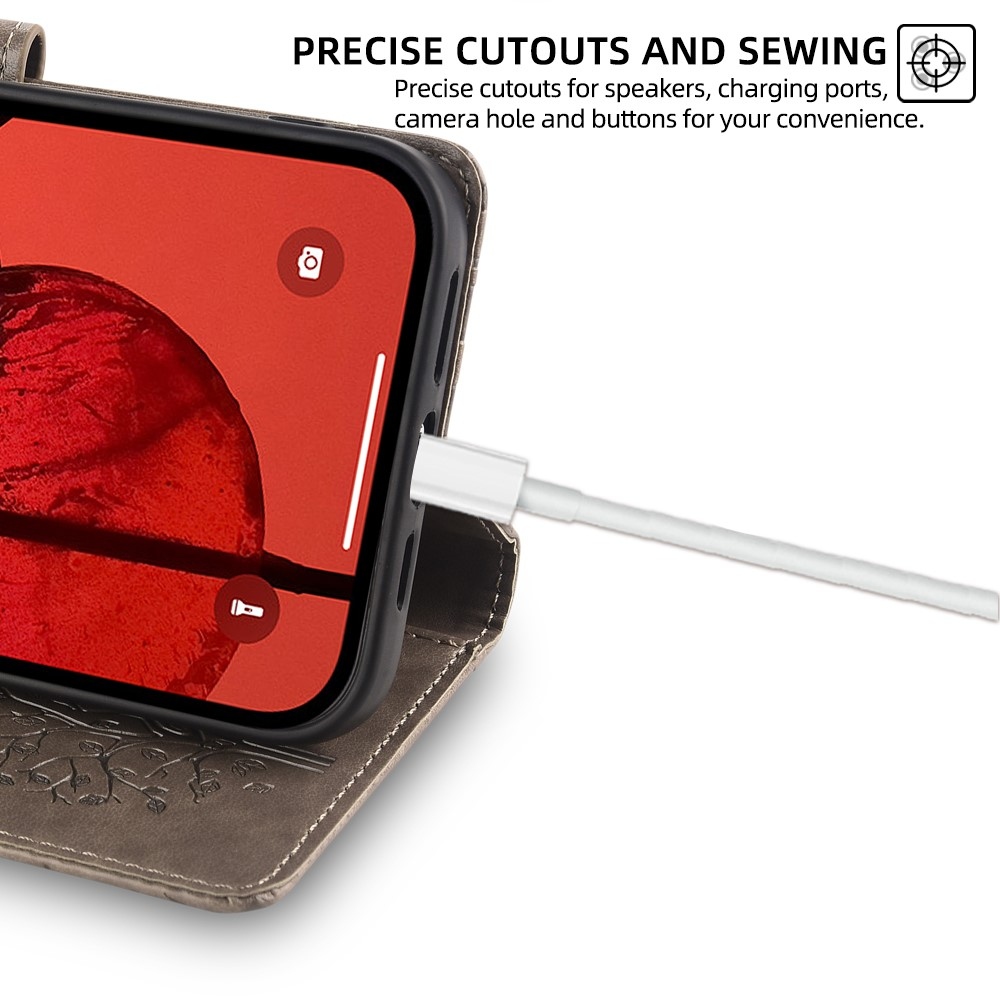 Fa könyvtáska Huawei Pura 70 Ultra készülékhez - szürke