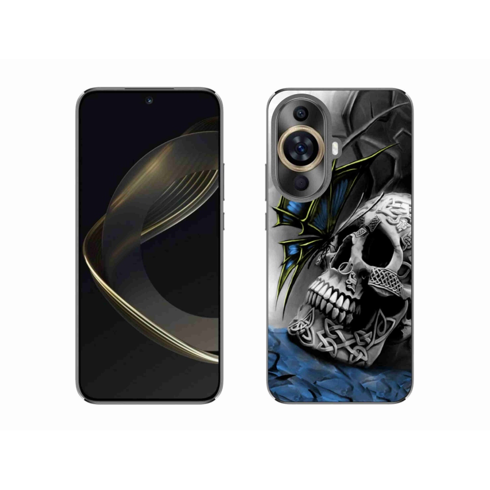 Gél borítás mmCase a Huawei Nova 11-en - pillangó és koponya