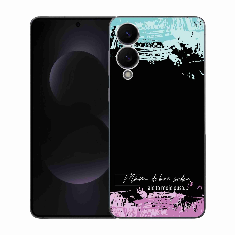 Gél borító mmCase Samsung Galaxy S25 Edge készülékhez - vicces szöveg 3 fekete háttér