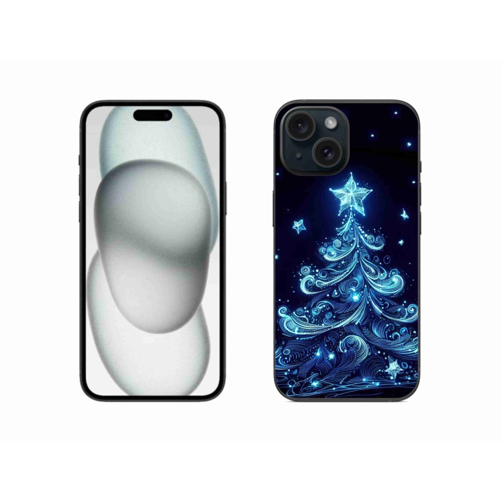 Gél borítás mmCase iPhone 15-hez - neon karácsonyfa 4