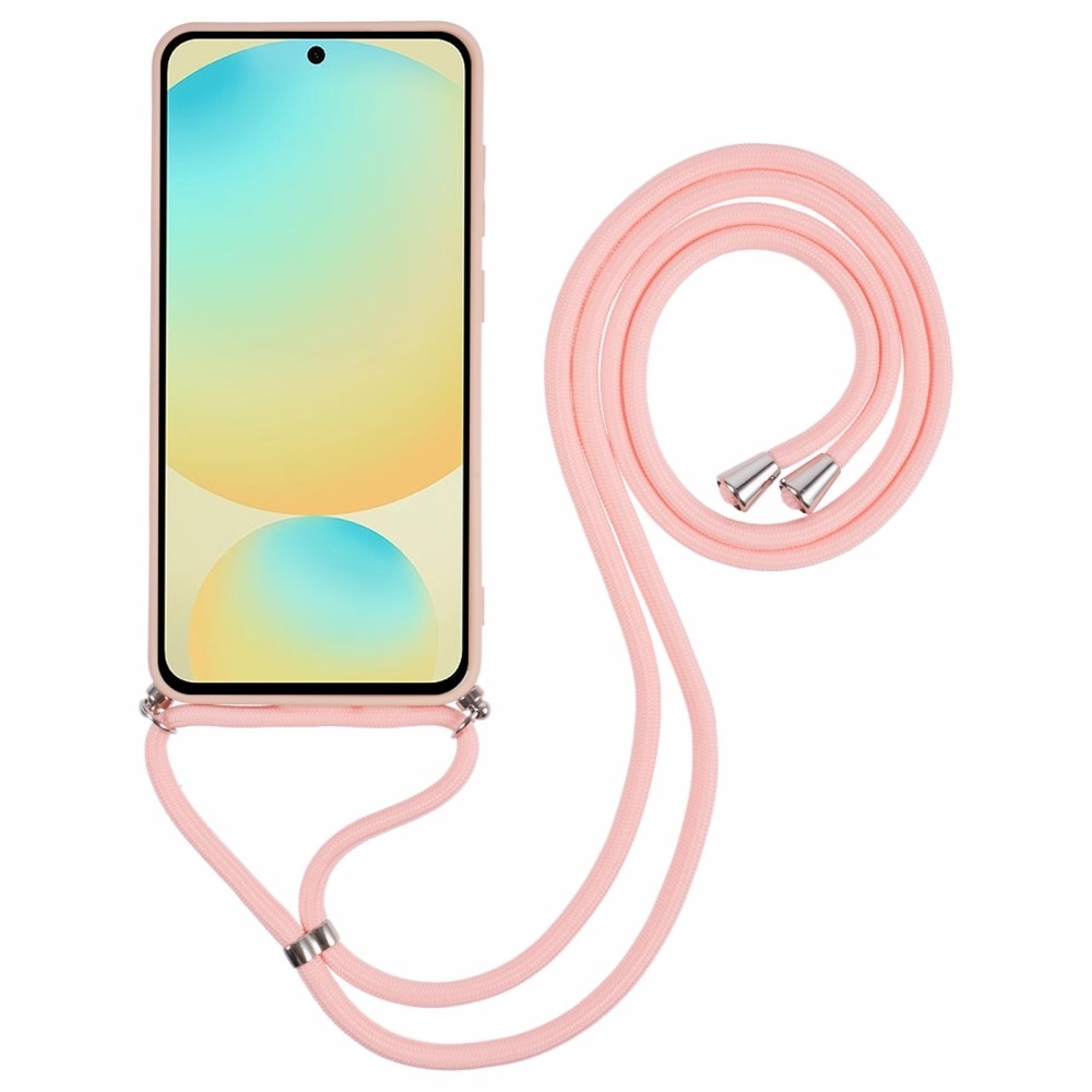 Bélelt zselés tok húzózsinórral Samsung Galaxy S25+ készülékhez - rózsaszín