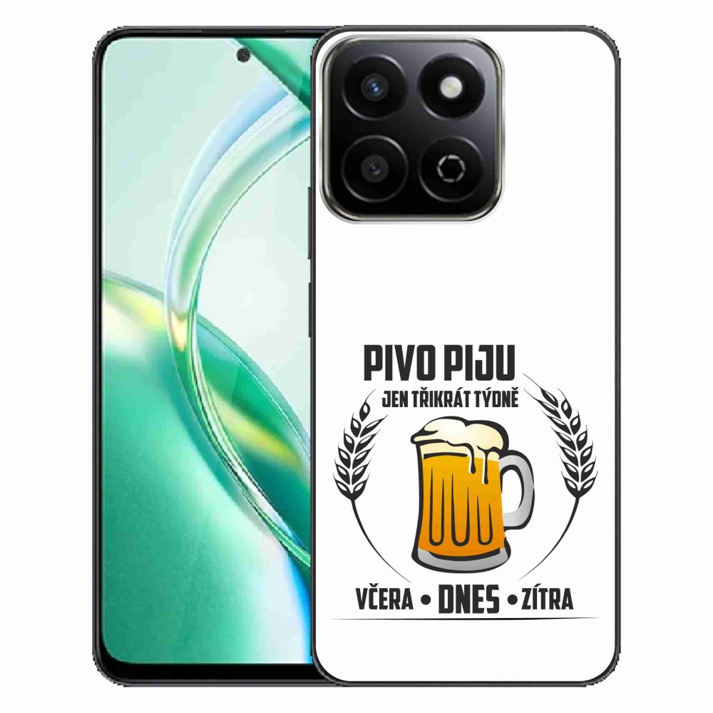 Zselés borító mmCase a Honor 200 Smart 5G készülékhez - sör motívum fehér háttérrel