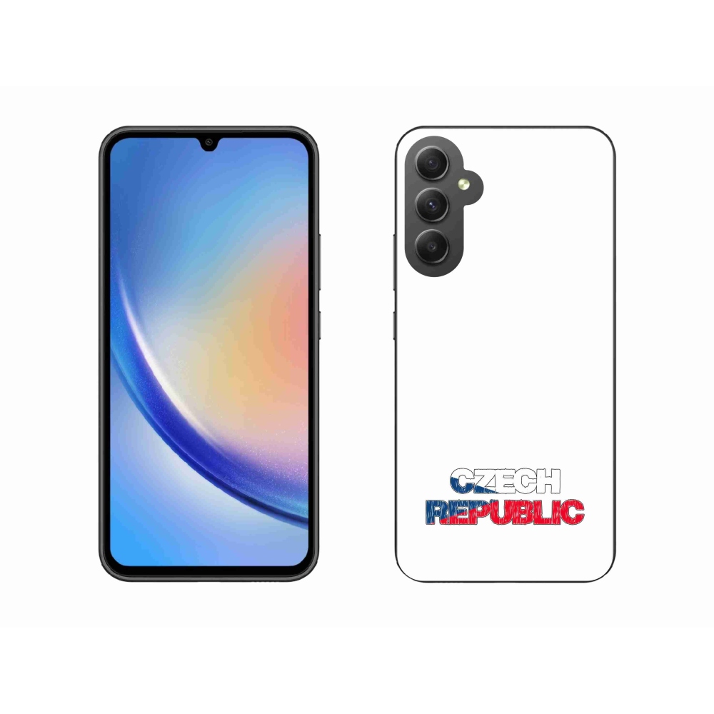 Gél borítás mmCase Samsung Galaxy A34 5G - Csehország fehér háttérrel