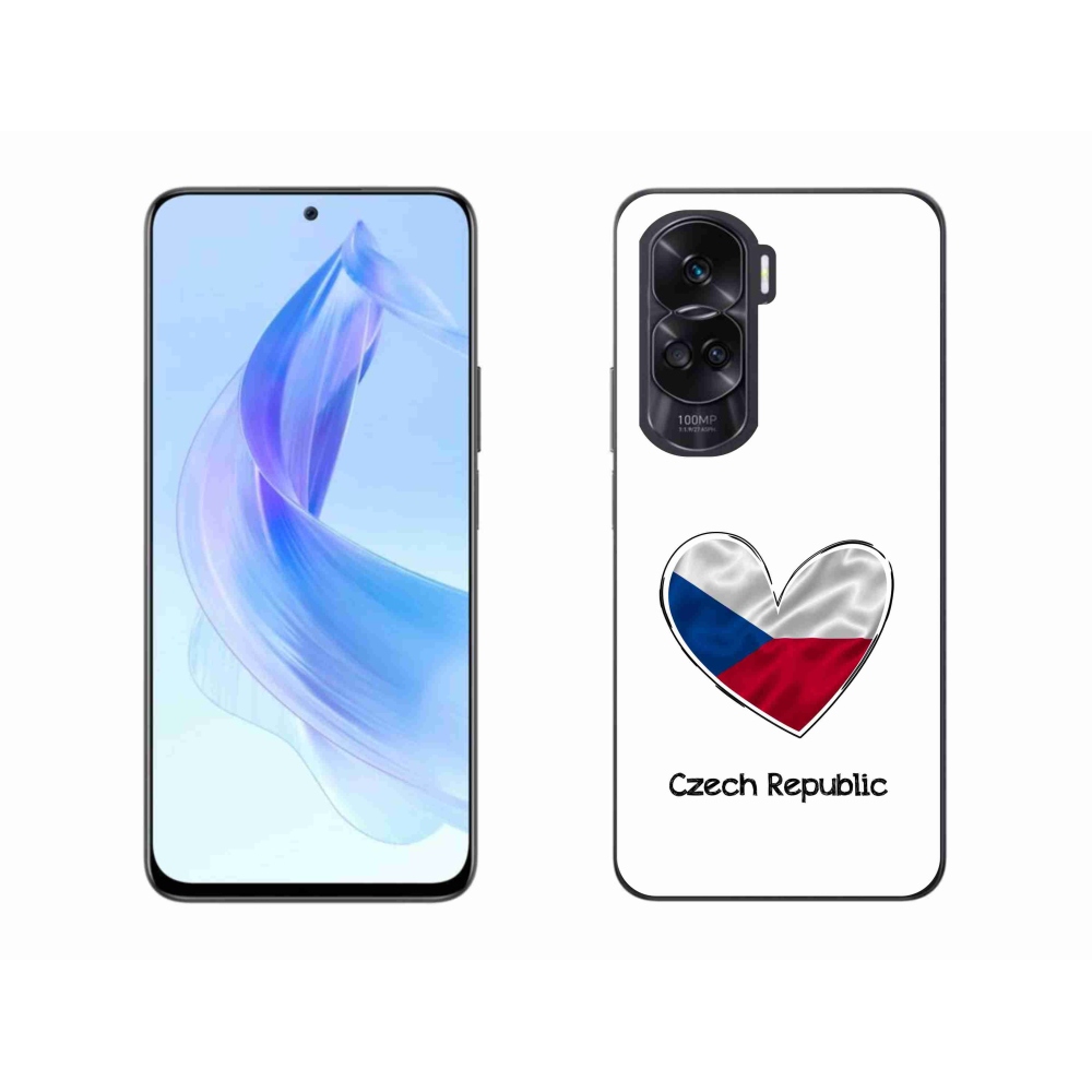 Gél borító mmCase a Honor 90 Lite készülékhez - szív zászló fehér háttérrel