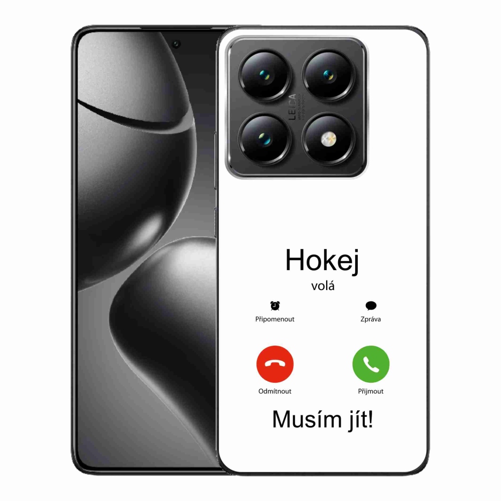 Gél borítás mmCase a Xiaomi 14T Pro - hoki hívások fehér háttérrel