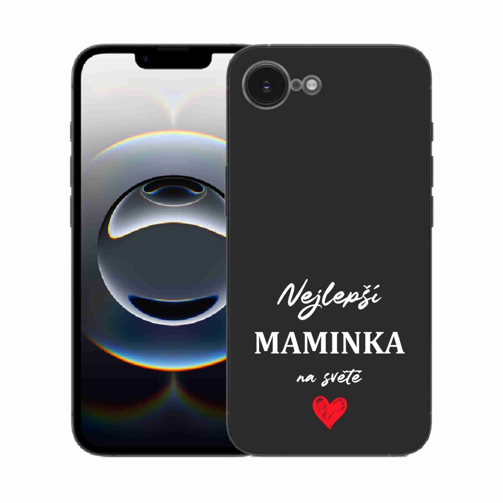 Gél borító mmCase iPhone 16e készülékhez - legjobb anya 1 fekete háttér