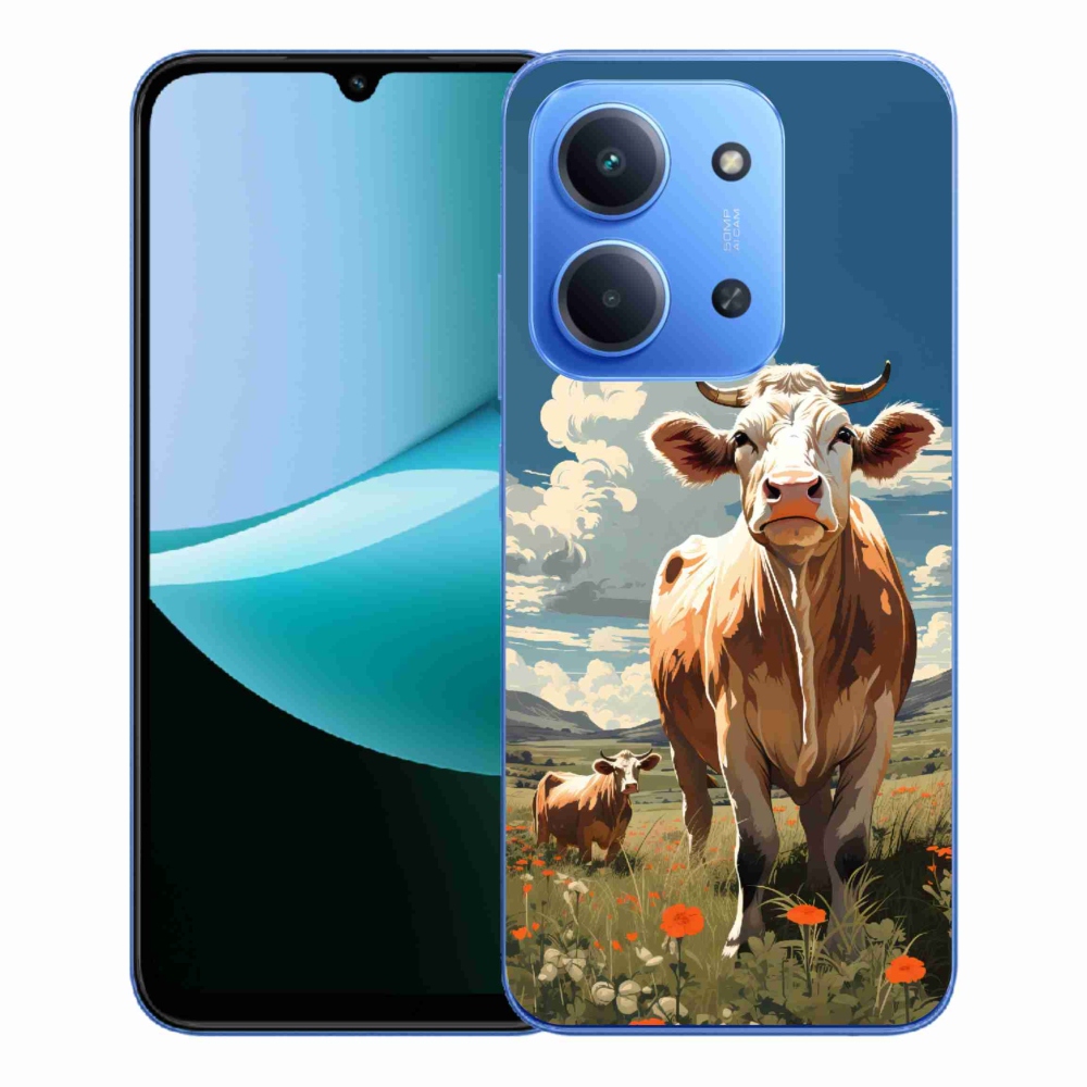 Gél borítás mmCase a Xiaomi Redmi 15C 4G/5G (173mm) - tehenek a réten