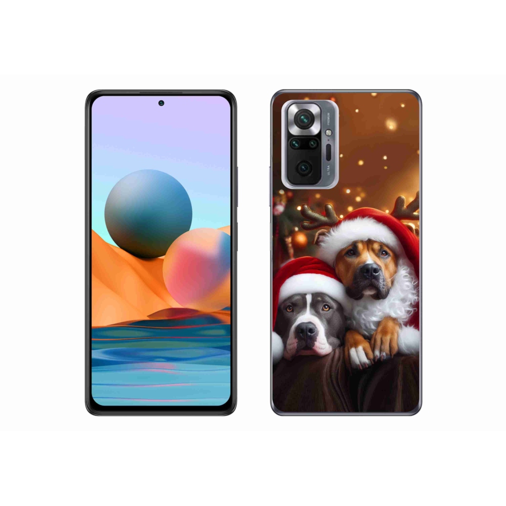 Gél borító mmCase a Xiaomi Redmi Note 10 Pro számára - Karácsonyi kutyák