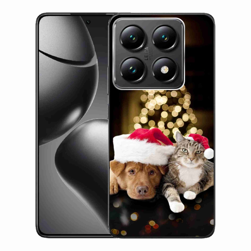 Gél borítás mmCase a Xiaomi 14T Pro számára - Karácsonyi kutya és macska