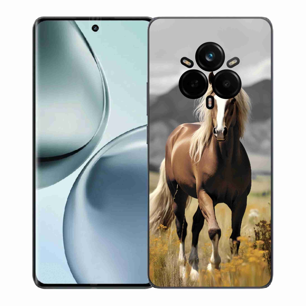 Zselés borítás mmCase a Realme 14 Pro+ 5G készülékhez - barna ló 1