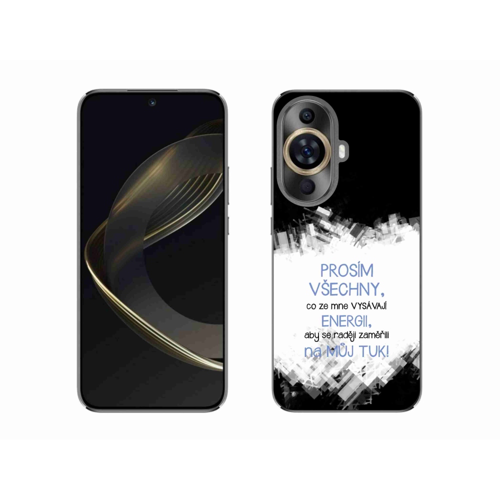 Gél borító mmCase a Huawei Nova 11-hez - vicces szöveg 1 kék