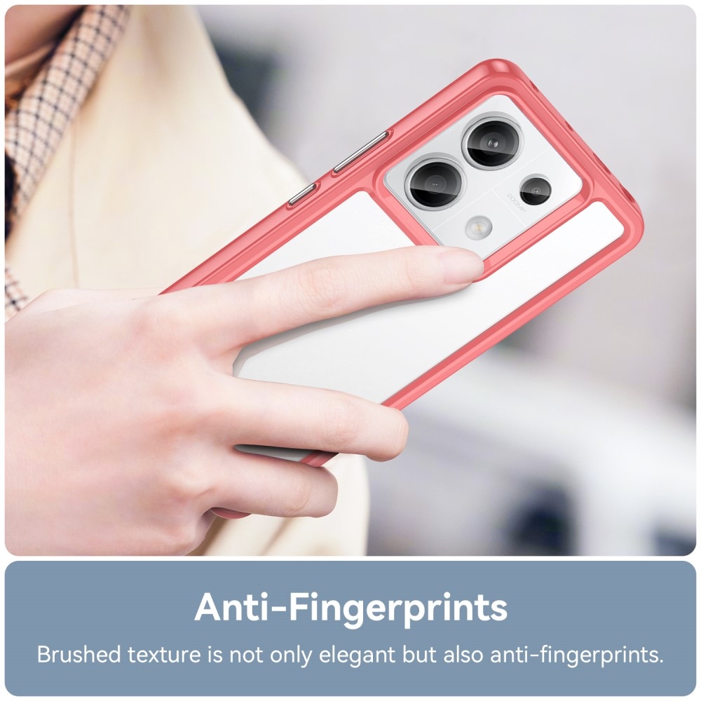 Gél tok kemény hátlappal a Xiaomi Redmi Note 13 Pro 5G/Poco X6 5G számára - piros