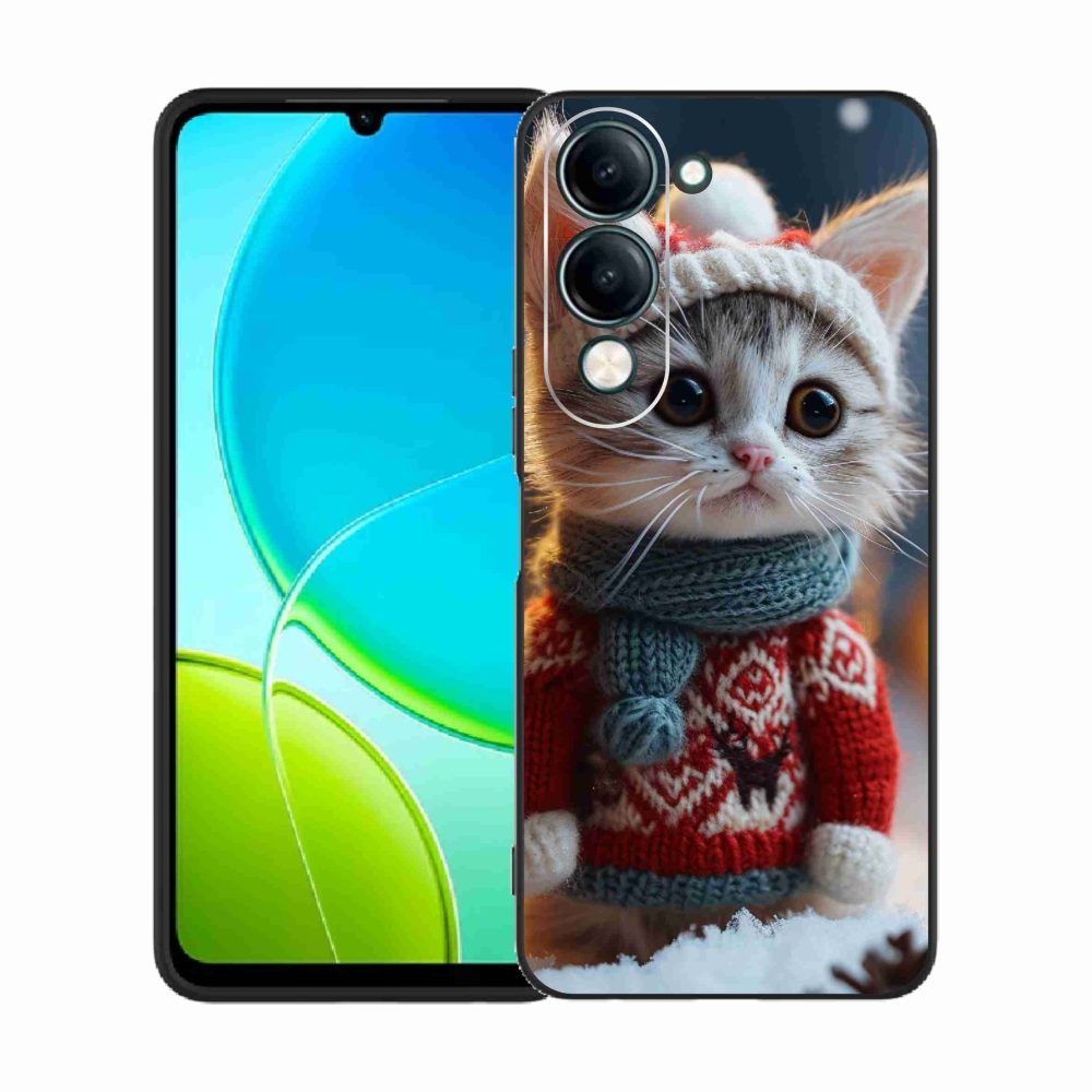 Gél borítás mmCase a Vivo Y29s 5G-hez - cica pulóverben