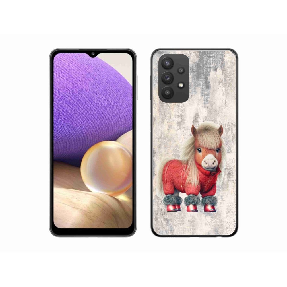 Zselés borítás mmCase Samsung Galaxy A32 5G - póni pulóverben