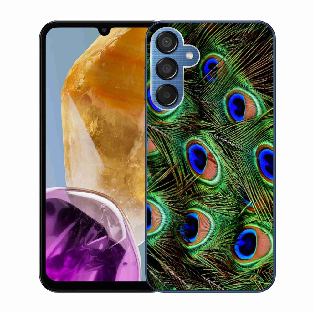 Zselés borítás mmCase Samsung Galaxy M15 5G - pávatoll