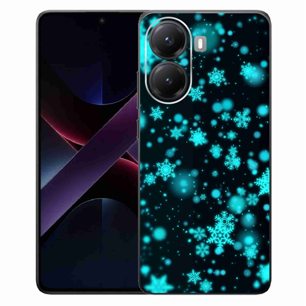 Gél borítás mmCase a Xiaomi Poco X7 Pro 5G-hez - hópelyhek 1