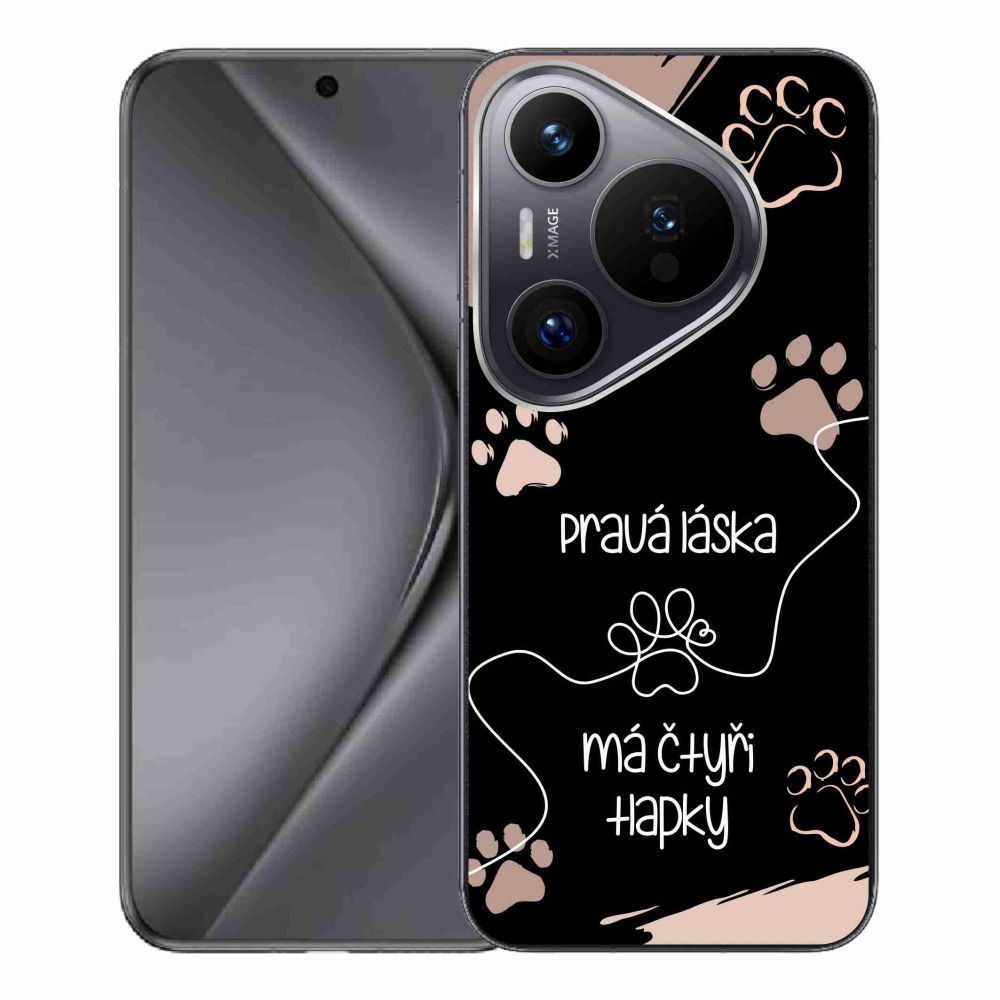 Gél borító mmCase a Huawei Pura 70 Pro készülékhez - kutyamotívum 1 fekete háttér