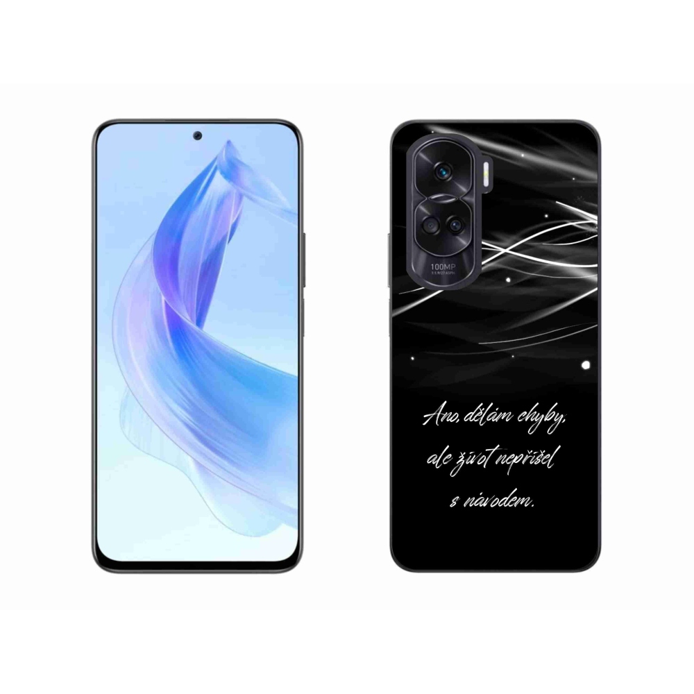 Zselés borítás mmCase a Honor 90 Lite készülékhez - idézem fekete háttérrel