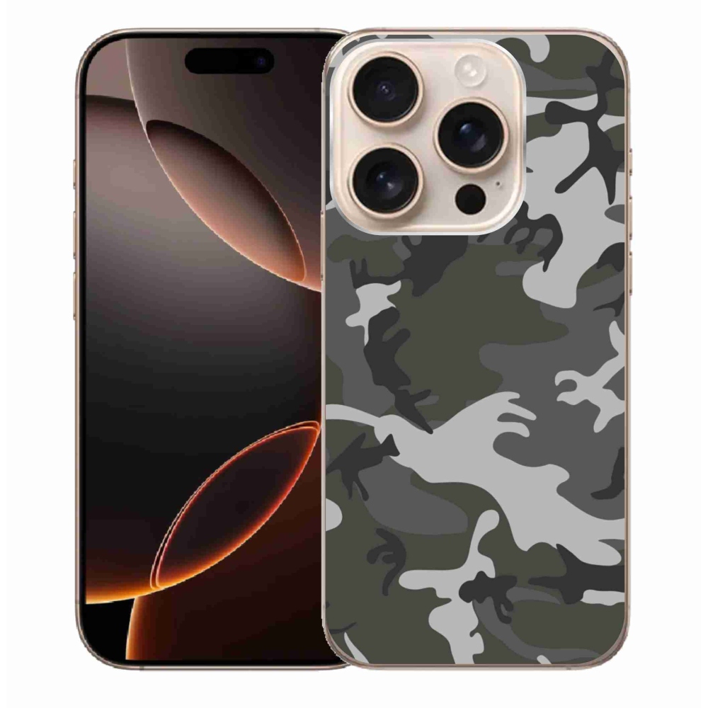 Zselés borítás mmCase iPhone 16 Pro Max készülékhez - terepszínű minta