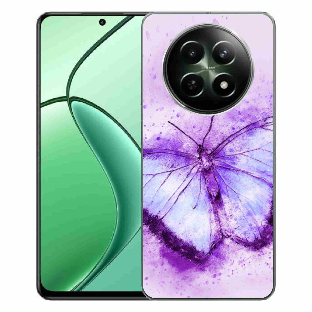 Zselés borítás mmCase a Realme 12 5G/12x 5G készülékhez - lila pillangó