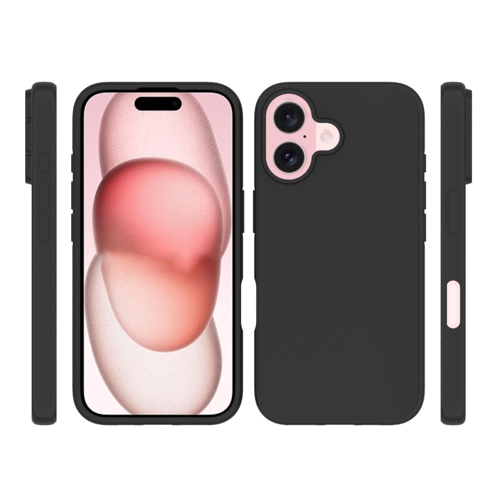 Fekete zselés tok iPhone 16 készülékhez