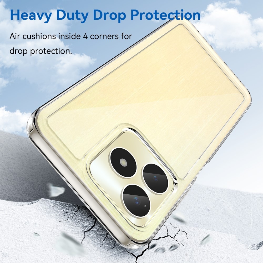 Gél tok fix hátlappal a Realme C51/C53 készülékhez - átlátszó