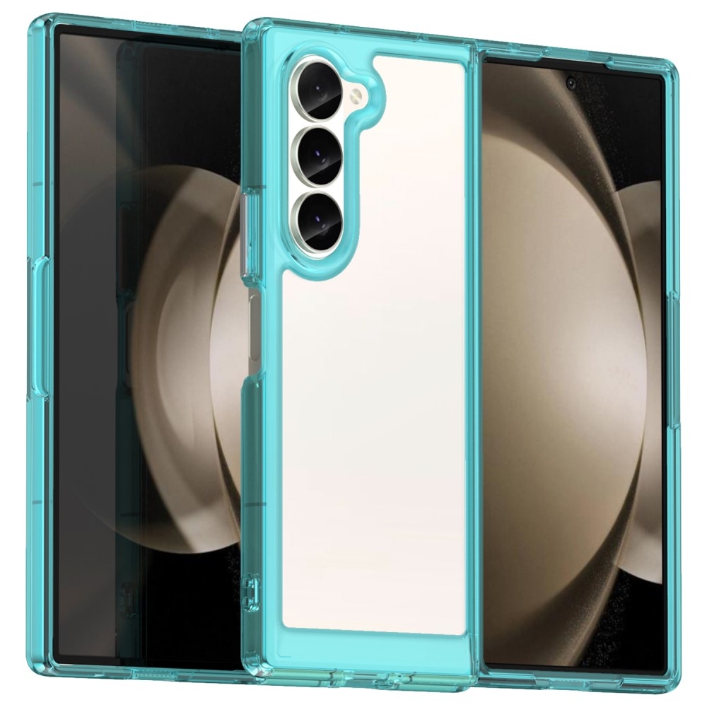 Gél tok fix hátlappal Samsung Galaxy Z Fold6 5G készülékhez - világoskék színben