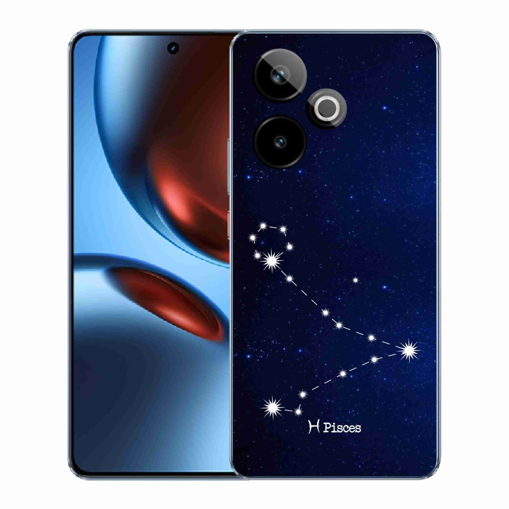 Rugalmas zselés tok mmCase képpel a Realme GT 7 5G/GT 7T 5G számára - csillagkép Halak