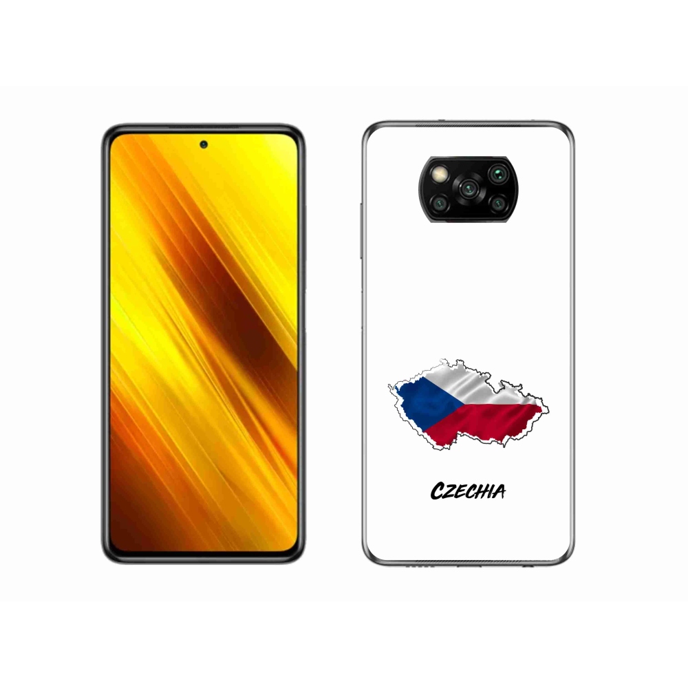 Gél borítás mmCase a Xiaomi Poco X3-hoz - Csehország fehér háttér