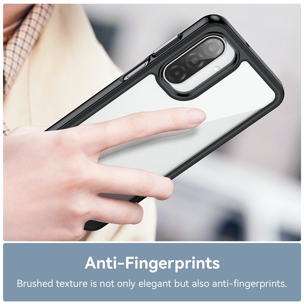 Gél tok rögzített hátlappal Samsung Galaxy A17 4G/5G készülékhez - fekete