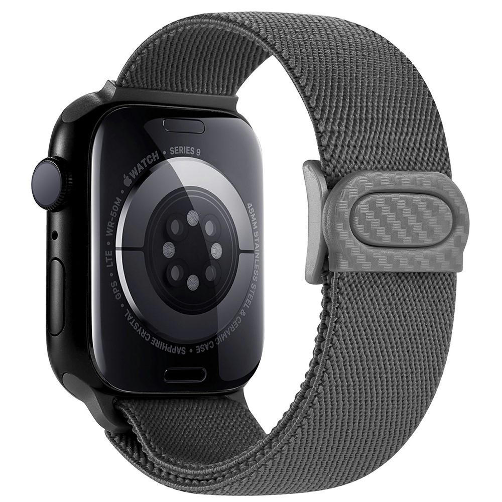 Fokozatos nejlon szíj Apple Watch Ultra/Ultra 2 49mm/SE/SE 2022/2023 44mm/9/8/7 45mm/6/5/4 44mm/3/2/1 42 mm-es Apple Watch Ultra/Ultra 2 órához - szürke
